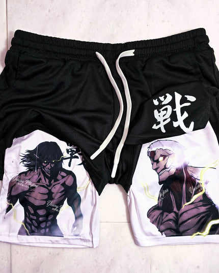 Attack Titan vs Armored "Gym Shorts"