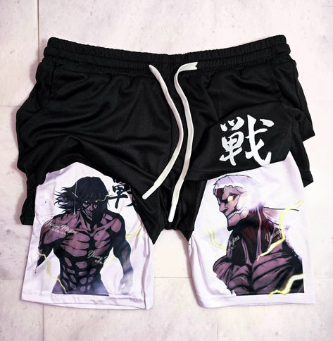 Attack Titan vs Armored "Gym Shorts"