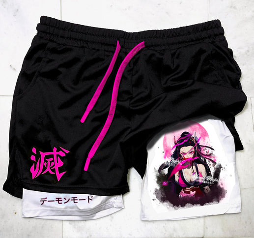 Nezuko Demon Mode "Anime × Gym" Shorts