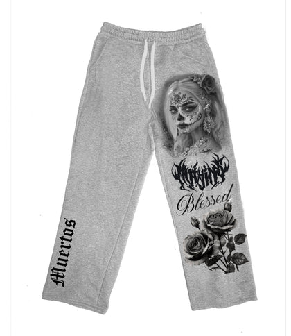 Dia D Muertos "Oversized Wide Legs "Training Joggers"