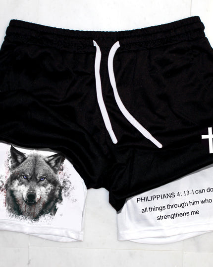 Religion Wolf Gym Shorts