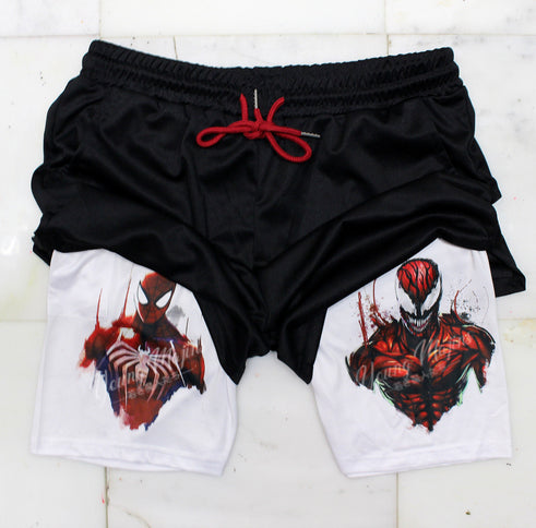 Spiderman VS Carnage "Gym Shorts"