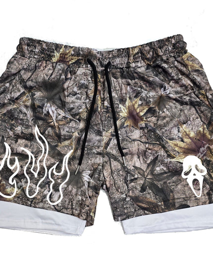 GhostFace " Fire Camo" Gym Shorts