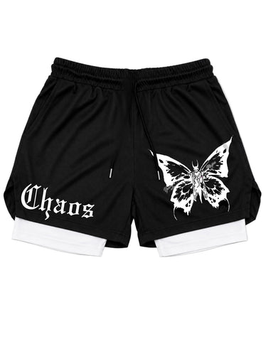Gothic Butterfly "Gym" Shorts