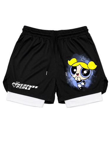 Bubbles "PowerPff" Gym Shorts