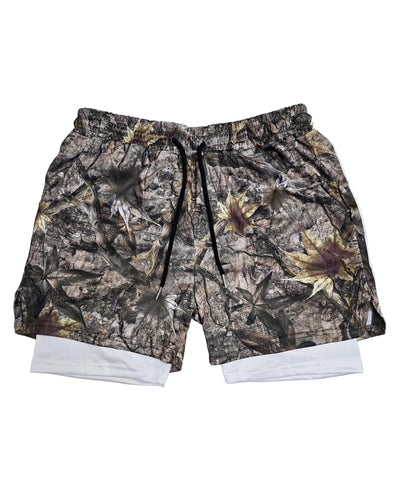 Leaf Camo" Gym Shorts