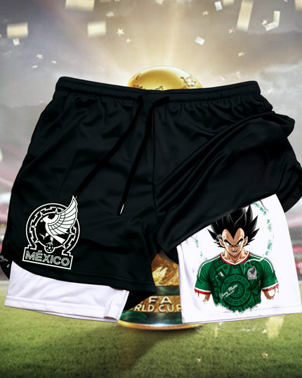 VEGETA " Gold Mexico "world cup Shorts