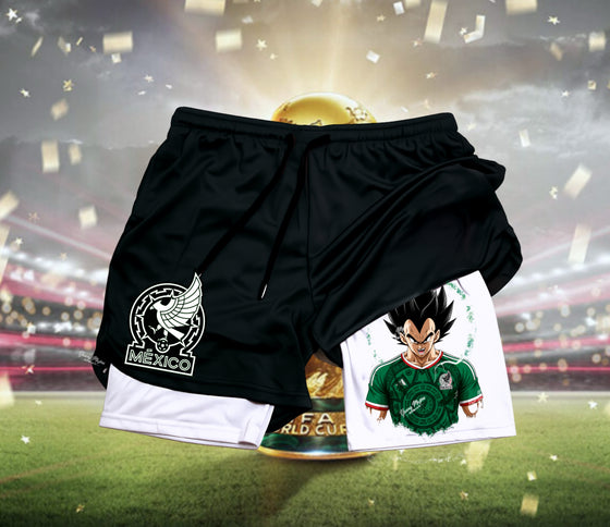 VEGETA " Gold Mexico "world cup Shorts