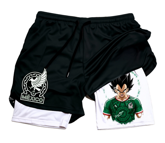 VEGETA " Gold Mexico "world cup Shorts