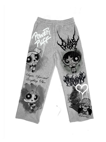 Power Puff "Wide Leg" Sweatpants