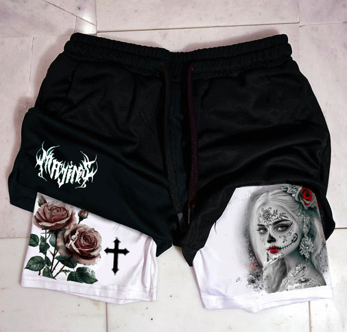 Dia De Los Muertos Gym Shorts