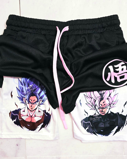 Ss Rose Vs. Ss Blue Vegito "Anime" Gym Shorts