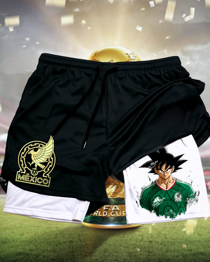 Goku " Gold Mexico "world cup Shorts