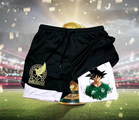 Goku " Gold Mexico "world cup Shorts