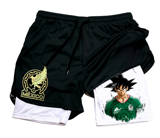 Goku " Gold Mexico "world cup Shorts