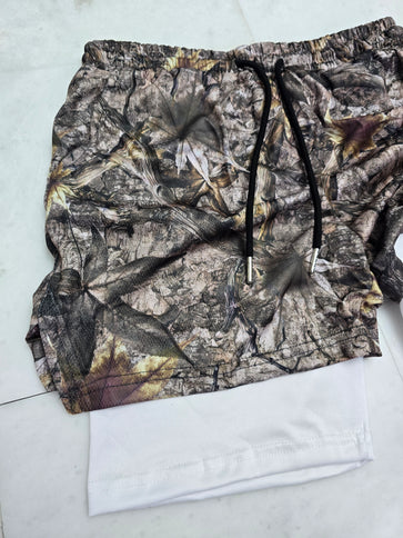 GhostFace " Fire Camo" Gym Shorts